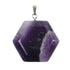 Pendentif améthyste Brésil A hexagone - La Boite à Cailloux