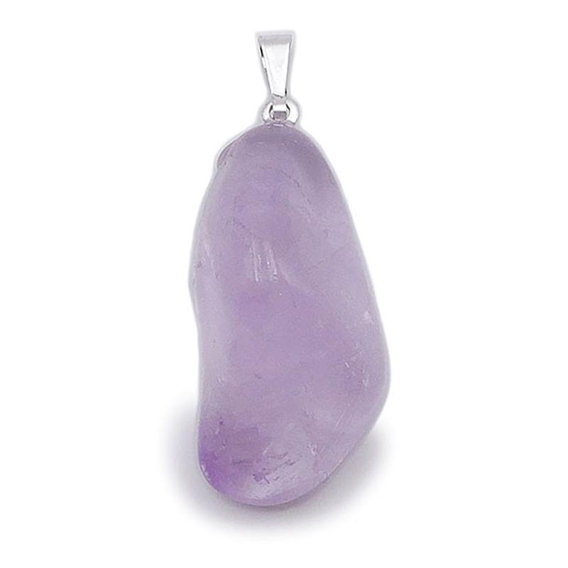 Pendentif améthyste Brésil AA (pierre roulée) - La Boite à Cailloux