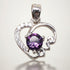 Pendentif améthyste Brésil AAA argent 925 Rhodié - La Boite à Cailloux