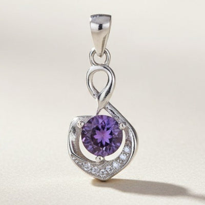 Amethyst pendant Brazil AAA silver 925