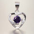 Pendentif améthyste Brésil AAA argent 925 Rhodié - La Boite à Cailloux