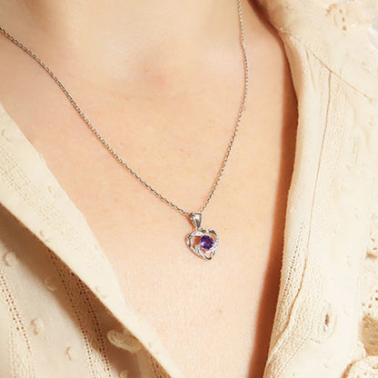 Pendentif améthyste Brésil AAA argent 925 Rhodié - La Boite à Cailloux