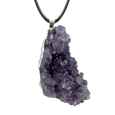 Uruguay AA Raw Amethyst Pendant (Silver)