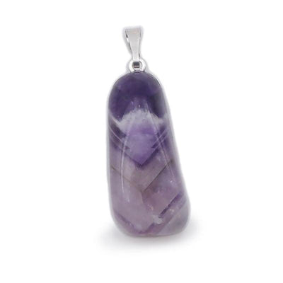 Colgante de amatista brasileña bandeada AA (piedra pulida)