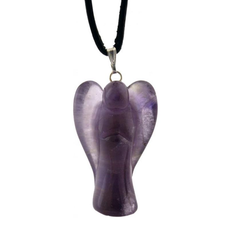 Pendentif ange améthyste Brésil A 32mm - La Boite à Cailloux