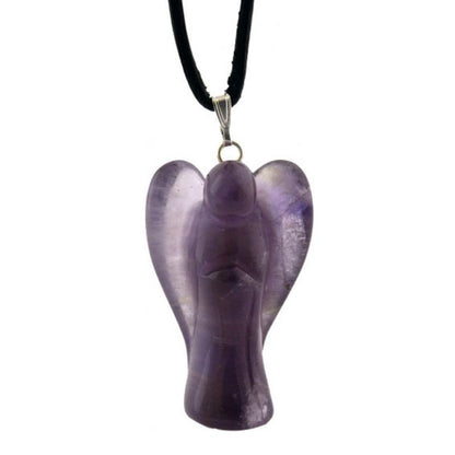 Pendentif ange améthyste Brésil A 32mm - La Boite à Cailloux
