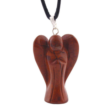 Pendentif ange jaspe rouge Afrique du Sud A 32mm - La Boite à Cailloux