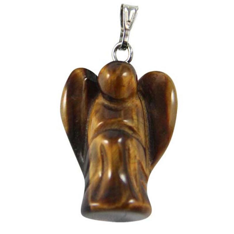 Pendentif ange oeil de tigre Afrique du Sud A 20mm - La Boite à Cailloux