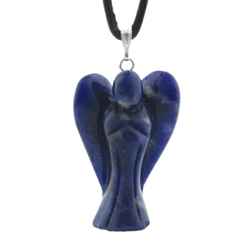 Pendentif ange sodalite Brésil A 32mm - La Boite à Cailloux