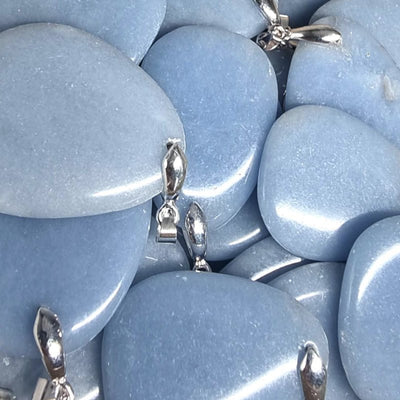 Pendentif angélite Pérou A (pierre plate)