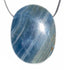 Pendentif aragonite bleue Pakistan A (ovale) + cordon - La Boite à Cailloux