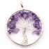 Pendentif arbre de vie améthyste Brésil A 40mm - La Boite à Cailloux