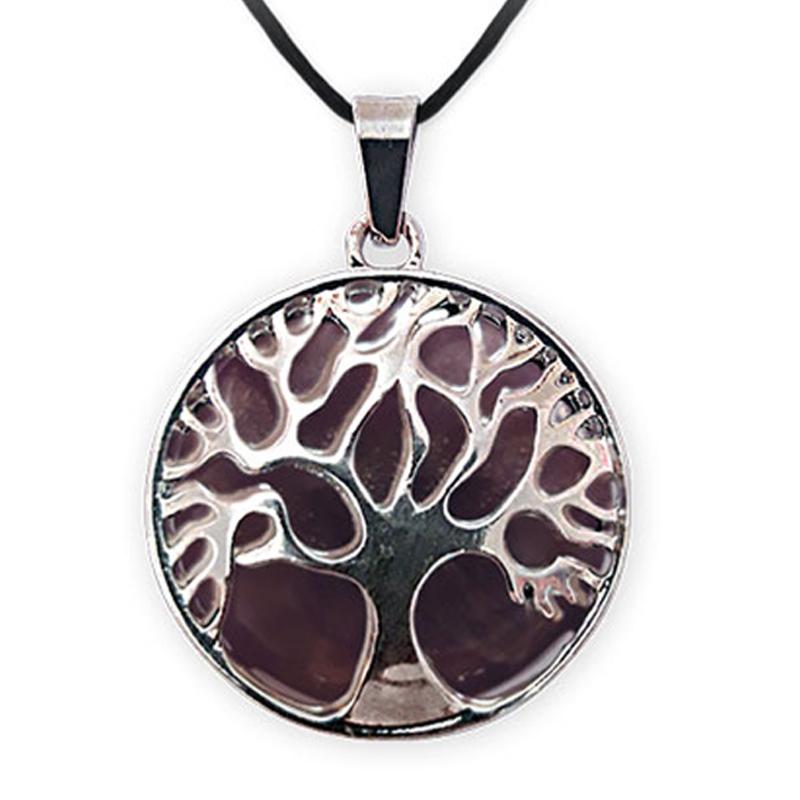 Pendentif arbre de vie cornaline Brésil A - La Boite à Cailloux