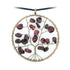 Pendentif arbre de vie grenat rouge almandin 50mm + cordon - La Boite à Cailloux