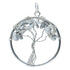 Pendentif arbre de vie howlite Zimbabwe A 35 - 40mm acier inoxydable - La Boite à Cailloux