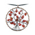 Pendentif arbre de vie jaspe rouge 50mm + cordon - La Boite à Cailloux