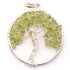 Pendentif arbre de vie péridot Inde A 40mm - La Boite à Cailloux