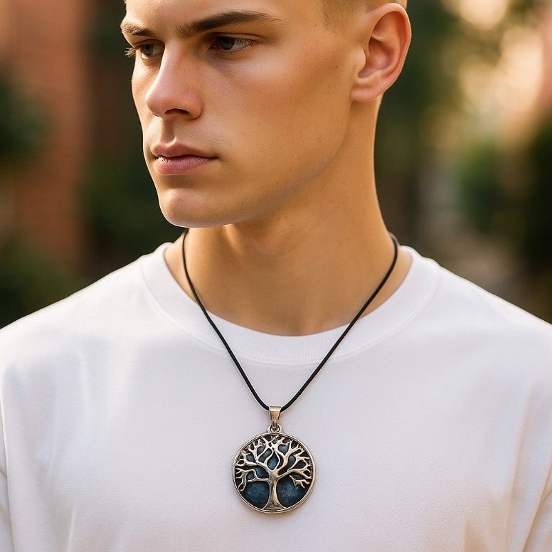 Pendentif arbre de vie sodalite Brésil A - La Boite à Cailloux