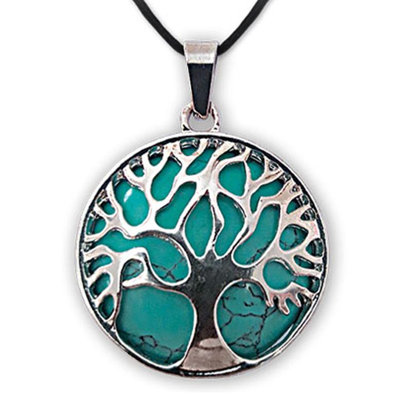 Pendentif arbre de vie turquenite Chine A - La Boite à Cailloux
