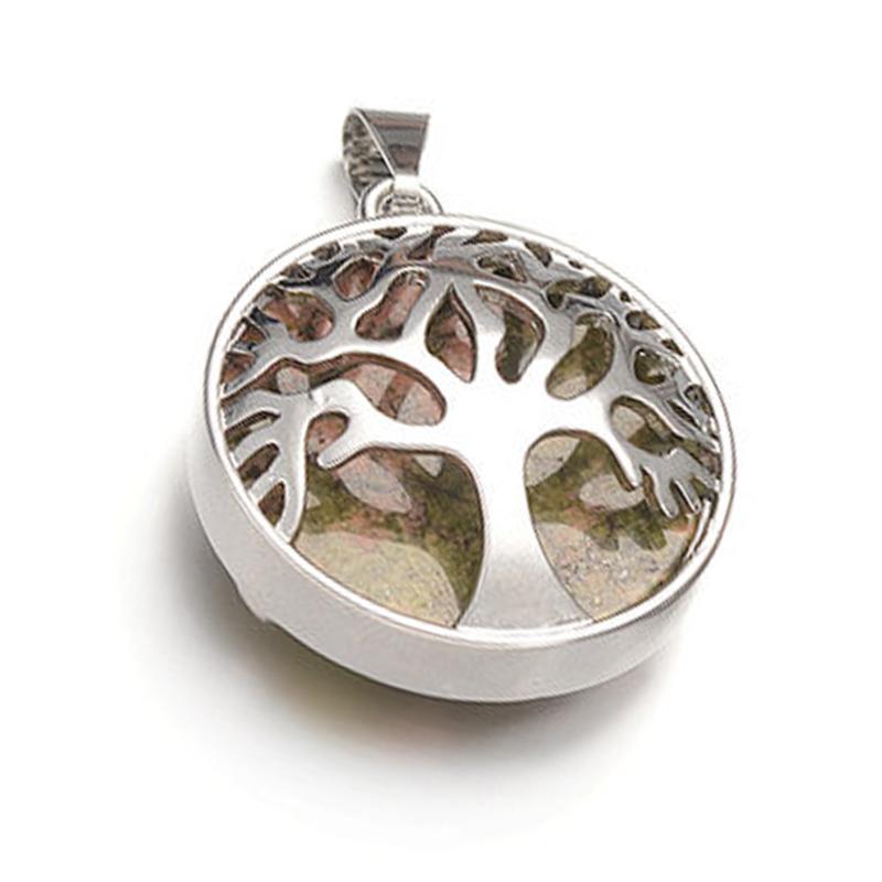 Pendentif arbre de vie unakite Afrique du Sud A - La Boite à Cailloux