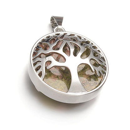 Pendentif arbre de vie unakite Afrique du Sud A - La Boite à Cailloux
