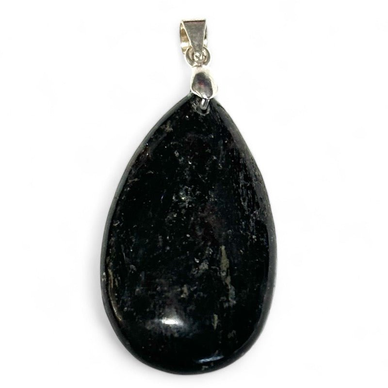 Pendentif astrophyllite Norvège A goutte argent 925 - La Boite à Cailloux