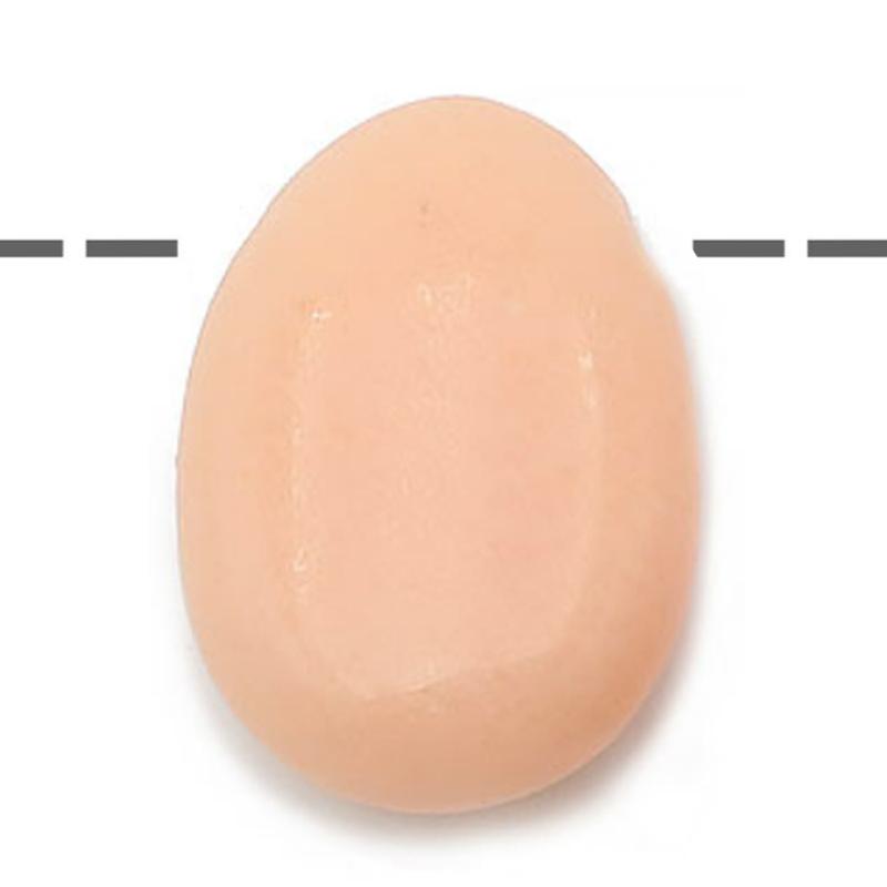 Pendentif aventurine pêche Brésil A (pierre trouée) + cordon - La Boite à Cailloux