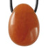 Pendentif aventurine rouge Brésil A (pierre trouée) + cordon - La Boite à Cailloux