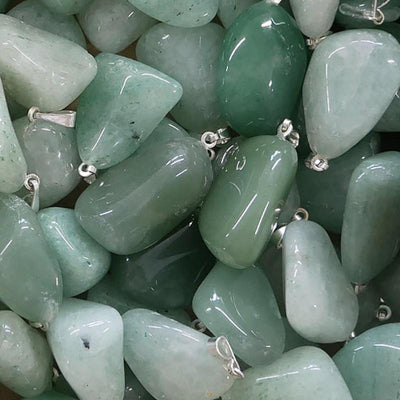 Green aventurine pendant Brazil A (rolled stone)