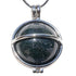Pendentif boule agate mousse Brésil A dans cage - La Boite à Cailloux