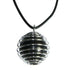 Pendentif boule shungite Russie A de 20mm dans cage spirale - La Boite à Cailloux