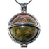 Pendentif boule unakite dans cage - La Boite à Cailloux