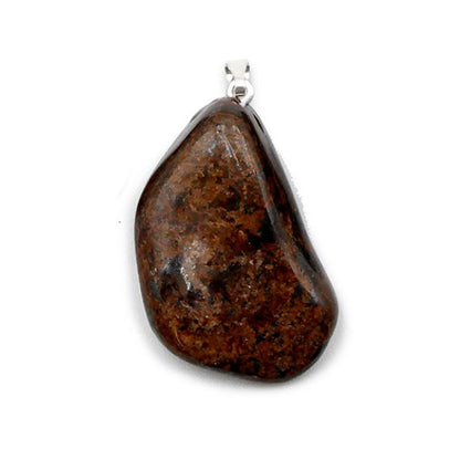 Pendentif bronzite Brésil A (pierre roulée) - La Boite à Cailloux