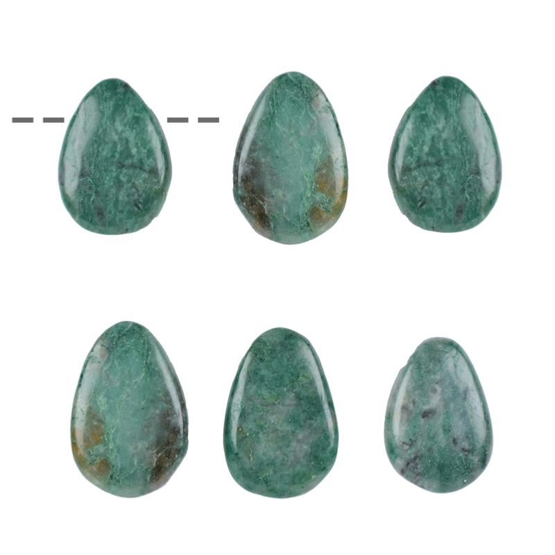 Pendentif Budstone Afrique du Sud A pierre trouée + cordon - La Boite à Cailloux