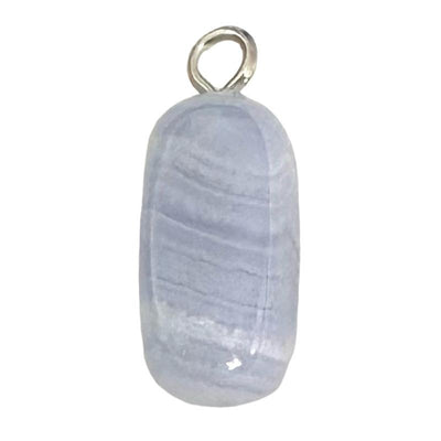 Pendentif calcédoine bleue Malawi AA (pierre roulée)