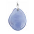 Pendentif calcédoine bleue Namibie A (pierre plate) - La Boite à Cailloux