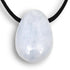 Pendentif calcite bleue Mexique A (pierre trouée) + cordon - La Boite à Cailloux