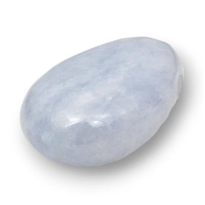 Pendentif calcite bleue Mexique A (pierre trouée) + cordon