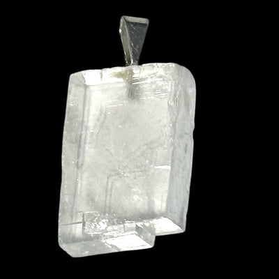 Pendentif calcite optique brute (Spath d'Islande) Brésil AA
