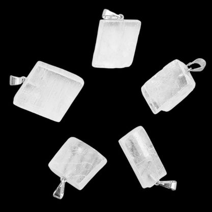 Pendentif calcite optique brute (Spath d&