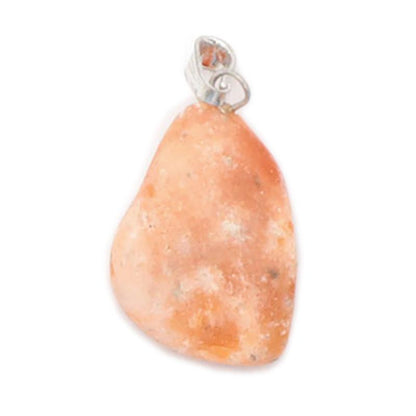 Pendentif calcite orange Mexique AB (pierre roulée) - La Boite à Cailloux