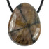 Pendentif chiastolite Chine A (pierre trouée) + cordon - La Boite à Cailloux