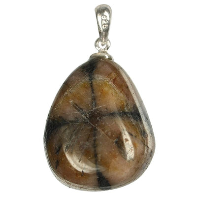 Chiastolite pendant Russia With rolled stone 925 silver buckle