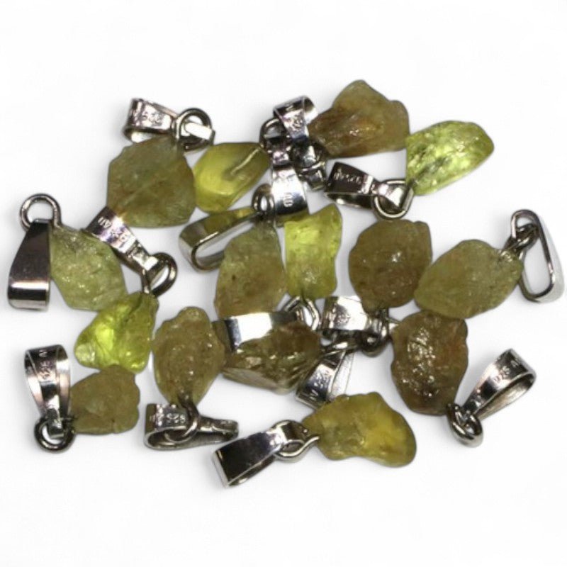 Pendentif chrysobéryl boucle argent 925 - La Boite à Cailloux