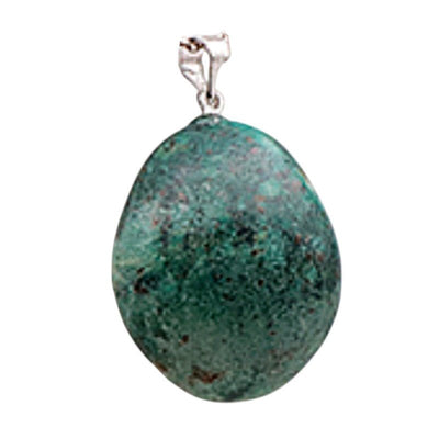 Pendentif Chrysocolle Pérou AA (pierre roulée)