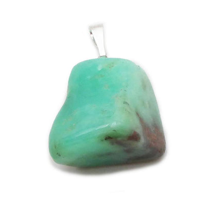 Pendentif chrysoprase Australie A (pierre roulée) - La Boite à Cailloux