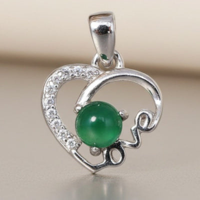 Pendentif chrysoprase Australie AAA argent 925 Rhodié