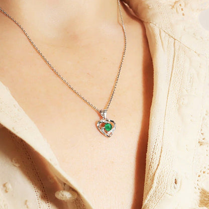 Pendentif chrysoprase Australie AAA argent 925 Rhodié - La Boite à Cailloux