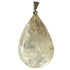 Pendentif citrine chauffée Brésil A goutte acier inoxydable - La Boite à Cailloux