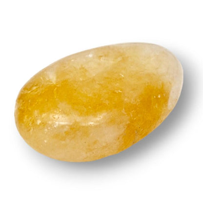Pendentif citrine chauffée Brésil A (pierre trouée) + cordon - La Boite à Cailloux